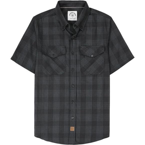Mens Short Sleeve Button Down Mens Button Up Short Sleeve Two Pockets - Picture 1 of 6